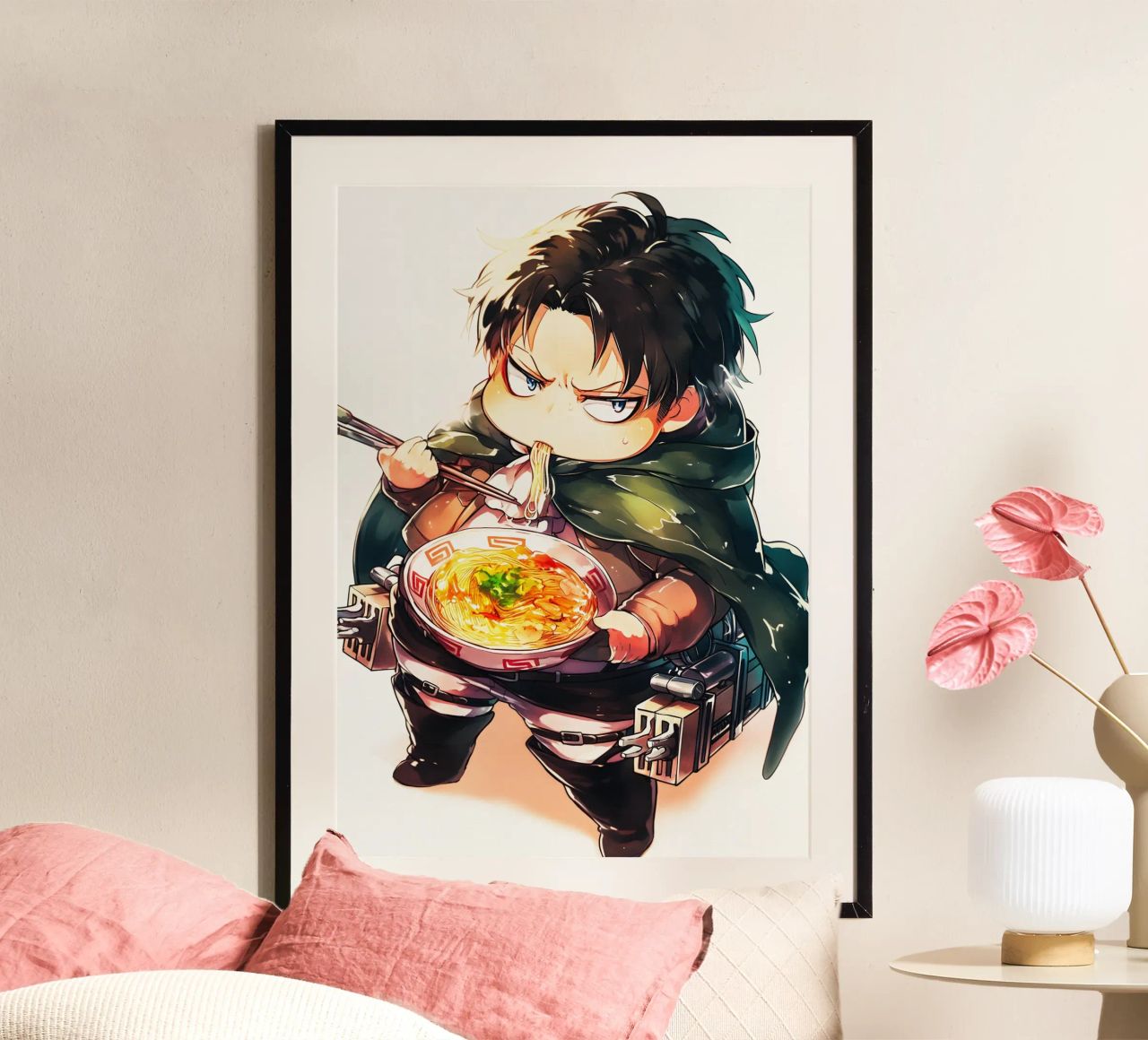 Levi from Attack on titan Ramen carta hahnemühle da CreativeStudio