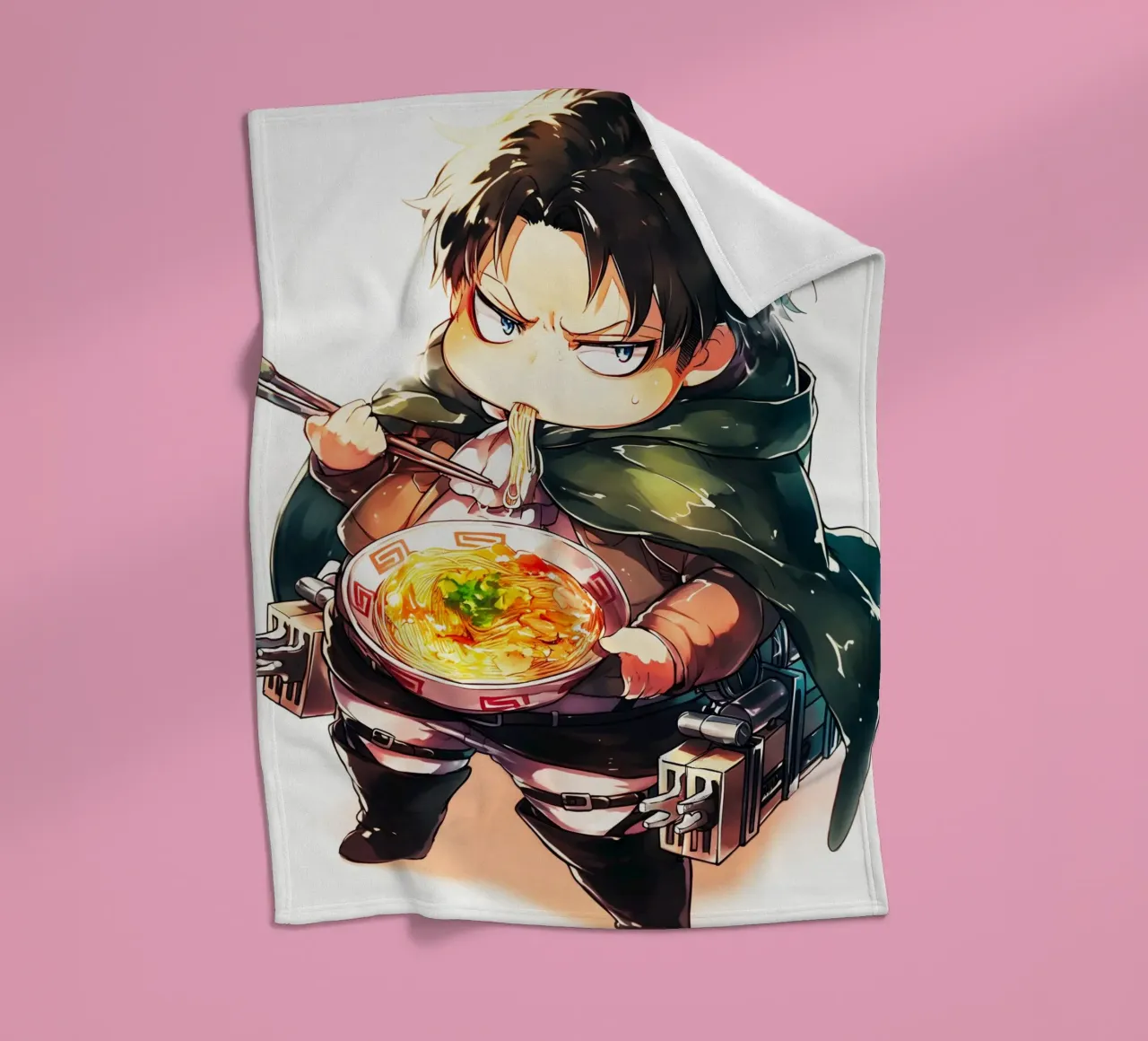 Levi from Attack on titan Ramen coperta in pile da CreativeStudio