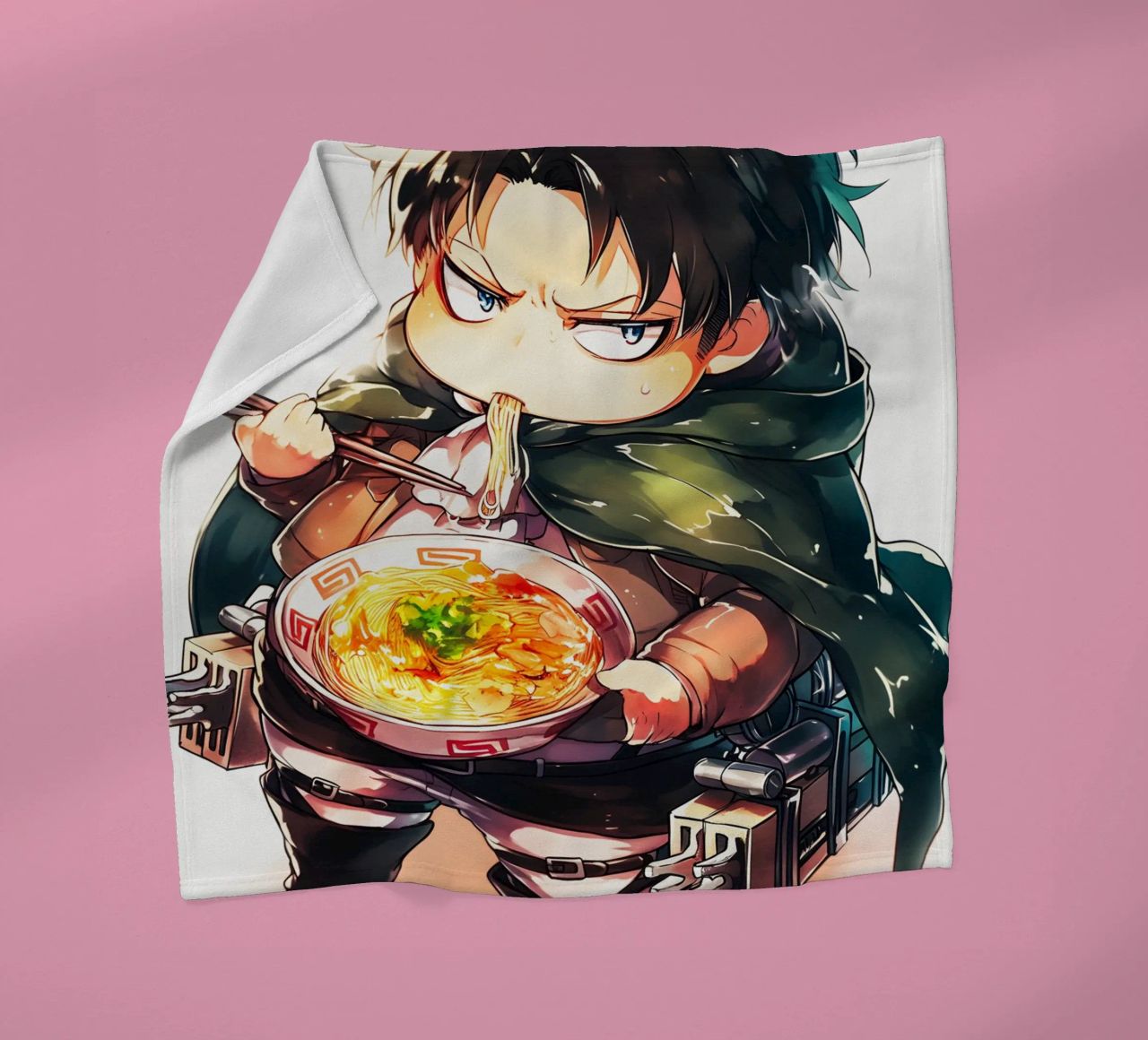 Levi from Attack on titan Ramen coperta in pile da CreativeStudio