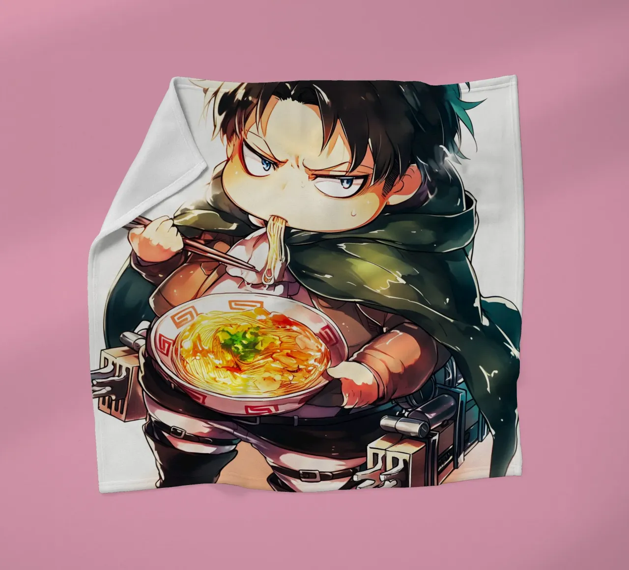 Levi from Attack on titan Ramen coperta in pile da CreativeStudio