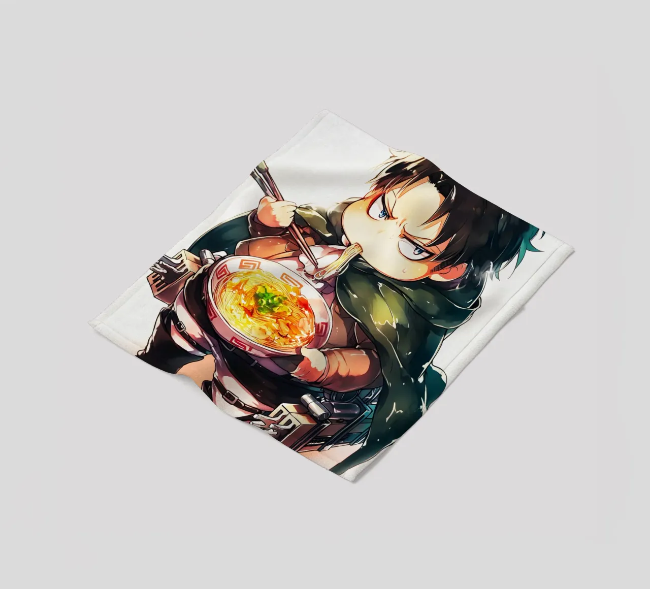 Levi from Attack on titan Ramen coperta in pile da CreativeStudio