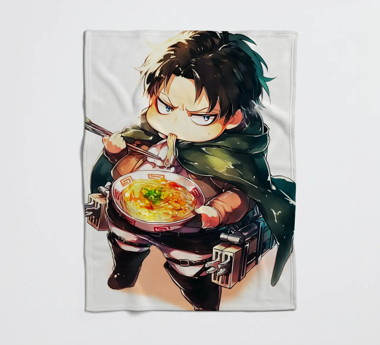 Levi from Attack on titan Ramen coperta in pile da CreativeStudio