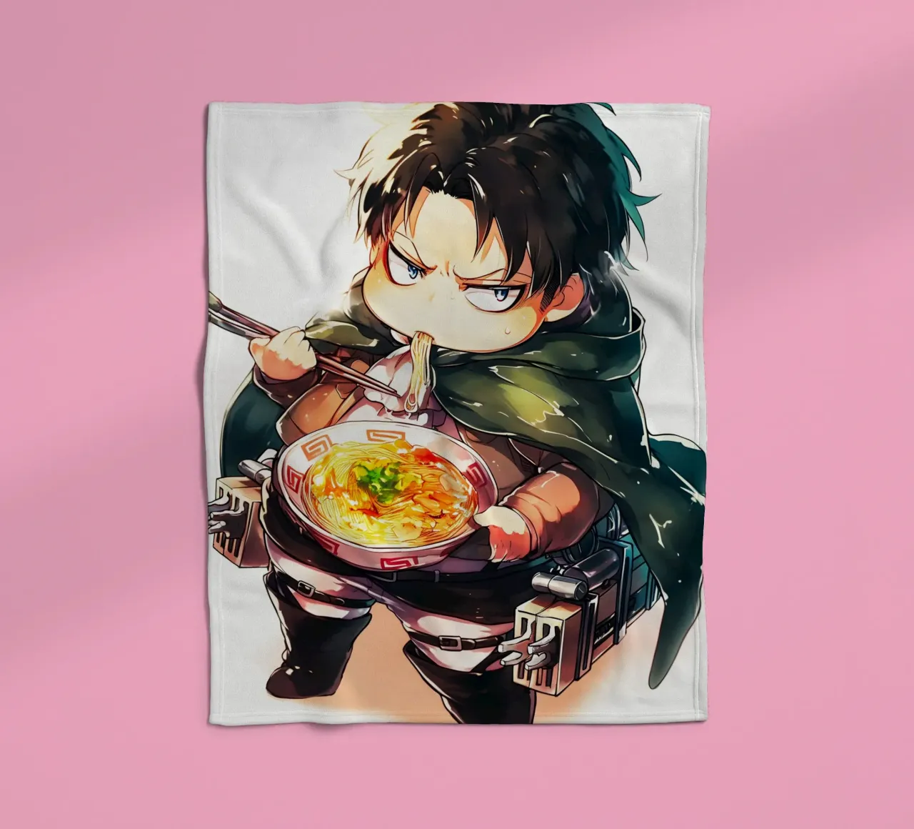 Levi from Attack on titan Ramen coperta in pile da CreativeStudio