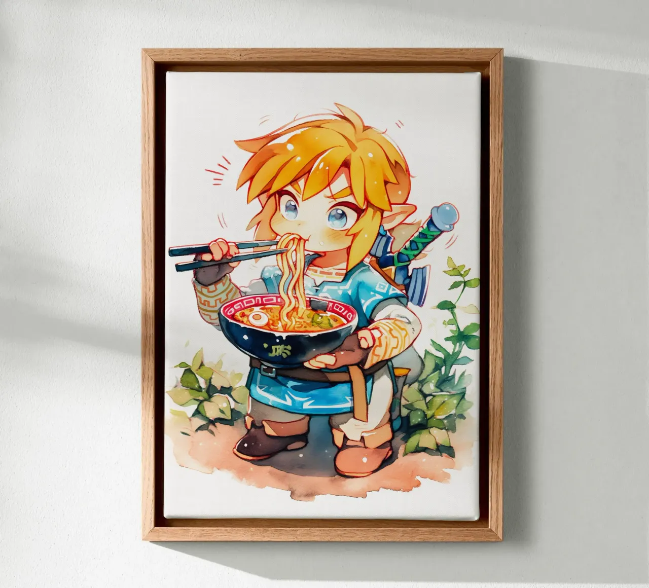 Link Ramen tela con Cornice a cassetta da CreativeStudio