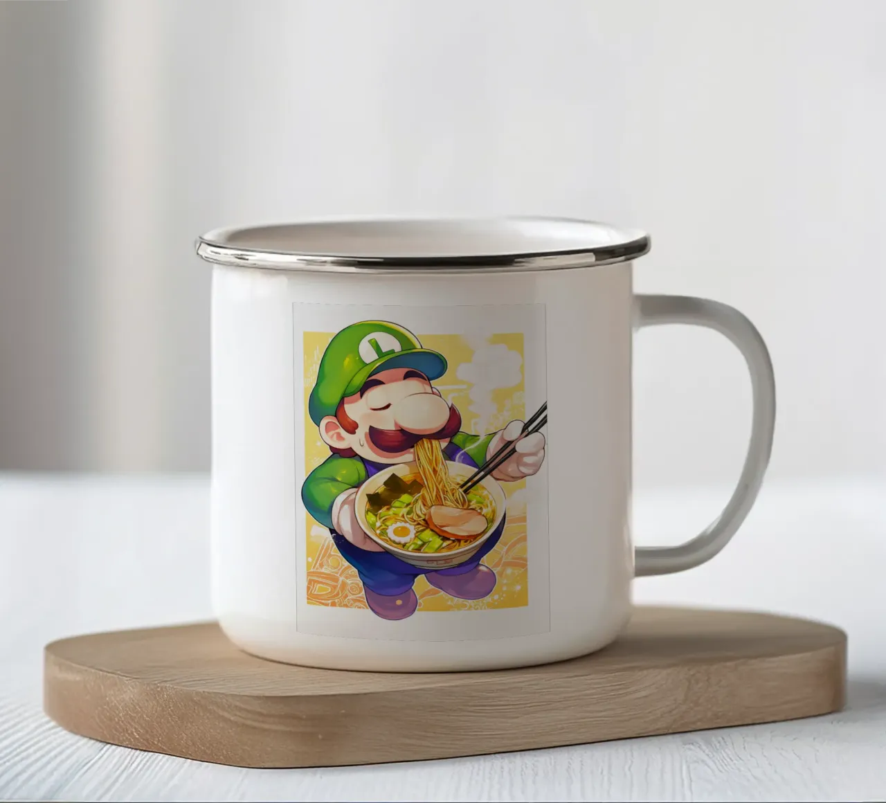 Luigi Ramen tazza in smalto da CreativeStudio