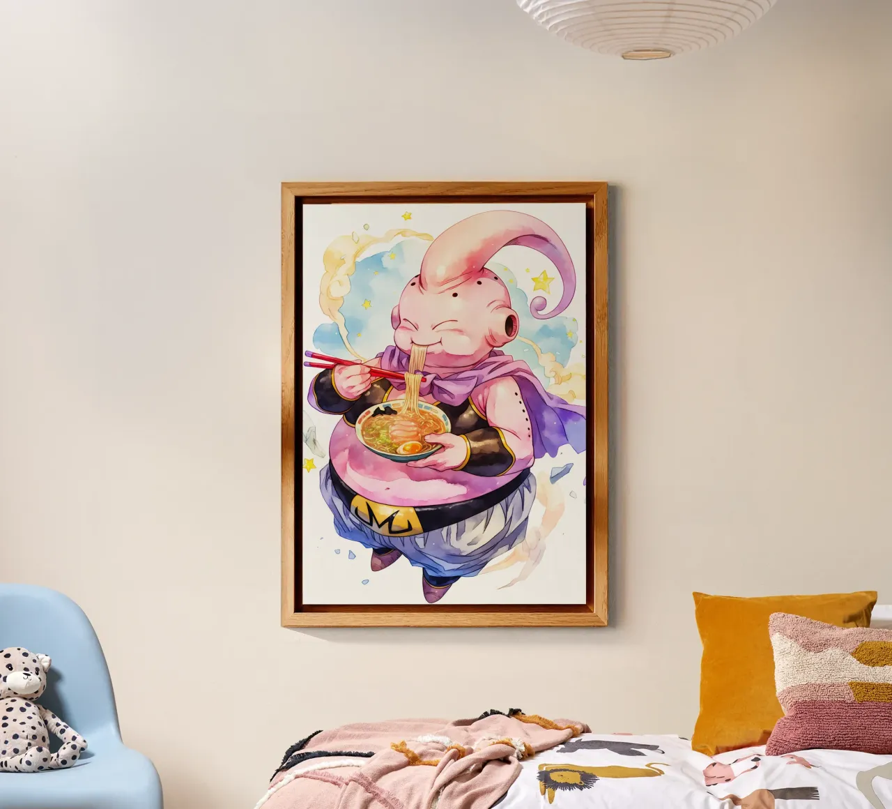 Majin Buu From Dragon Ball Z Ramen alluminio dibond da CreativeStudio