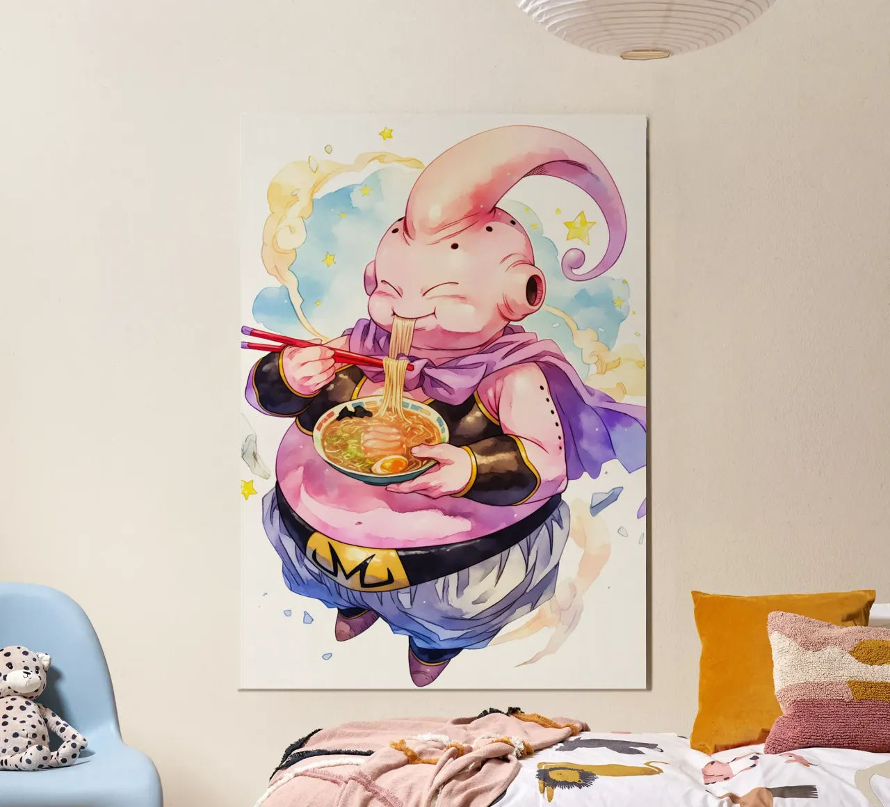 Majin Buu From Dragon Ball Z Ramen alluminio dibond da CreativeStudio