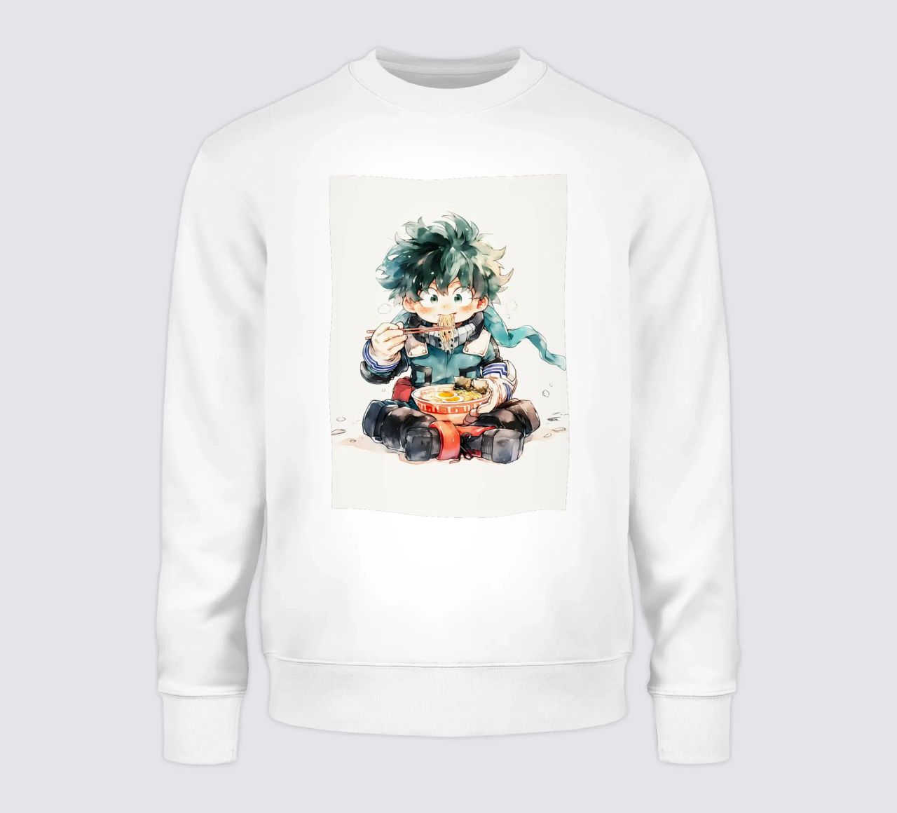 Midoriya Izuku from My Hero Academia Ramen sweatshirt by CreativeStudio