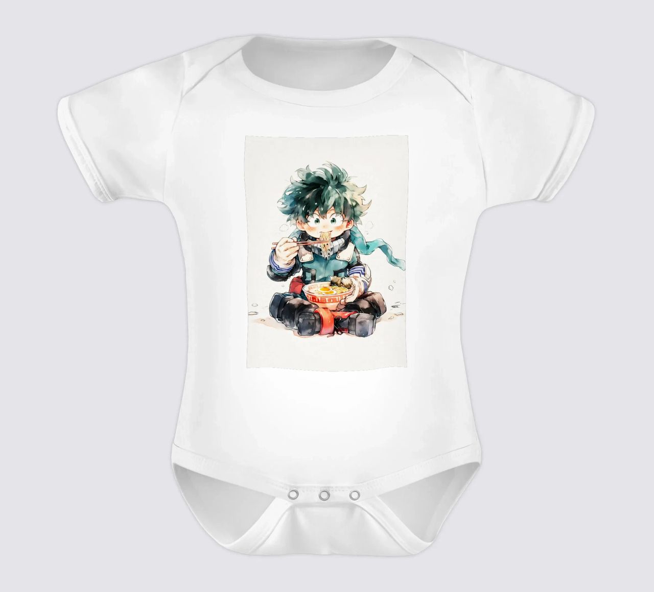 Midoriya Izuku from My Hero Academia Ramen short-sleeve baby romper by CreativeStudio
