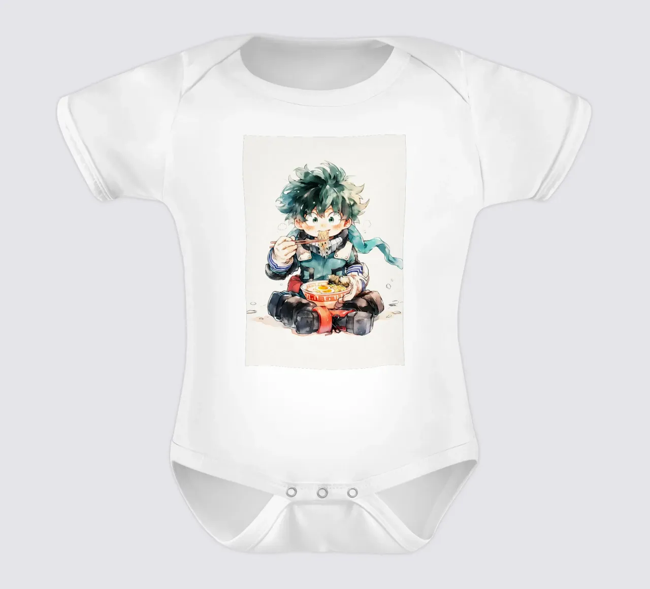 Midoriya Izuku from My Hero Academia Ramen body neonato maniche corte da CreativeStudio