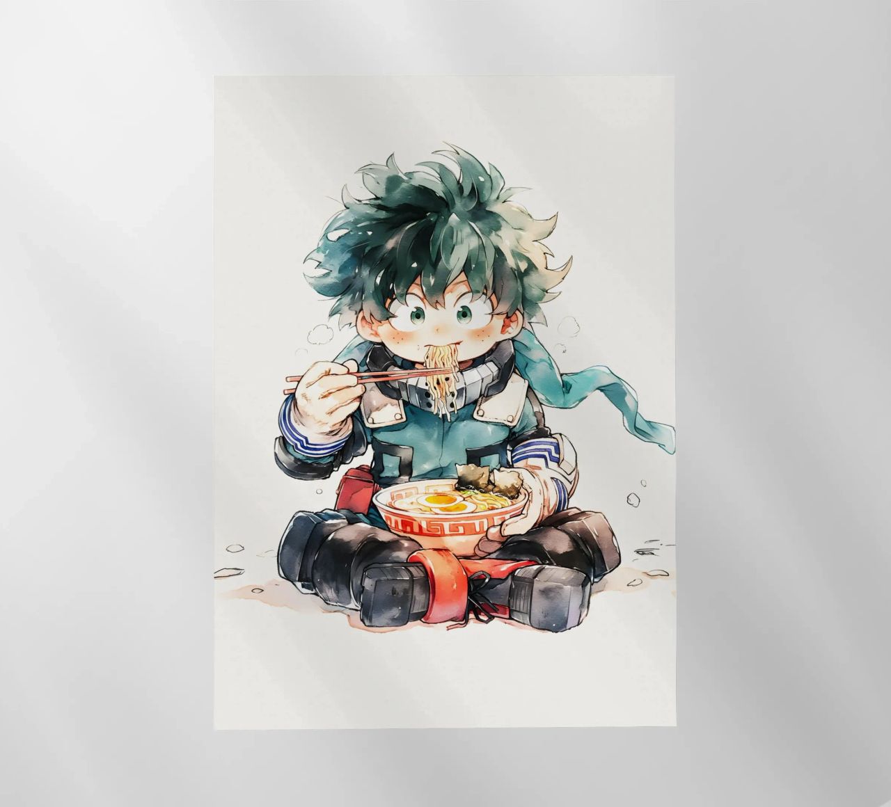 Midoriya Izuku from My Hero Academia Ramen pellicola backlit da CreativeStudio