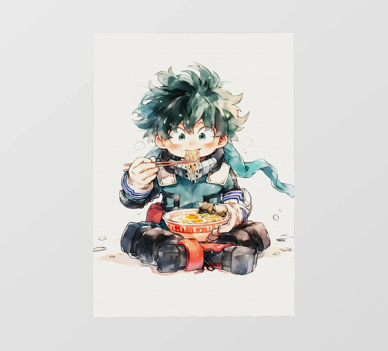 Midoriya Izuku from My Hero Academia Ramen pellicola backlit da CreativeStudio