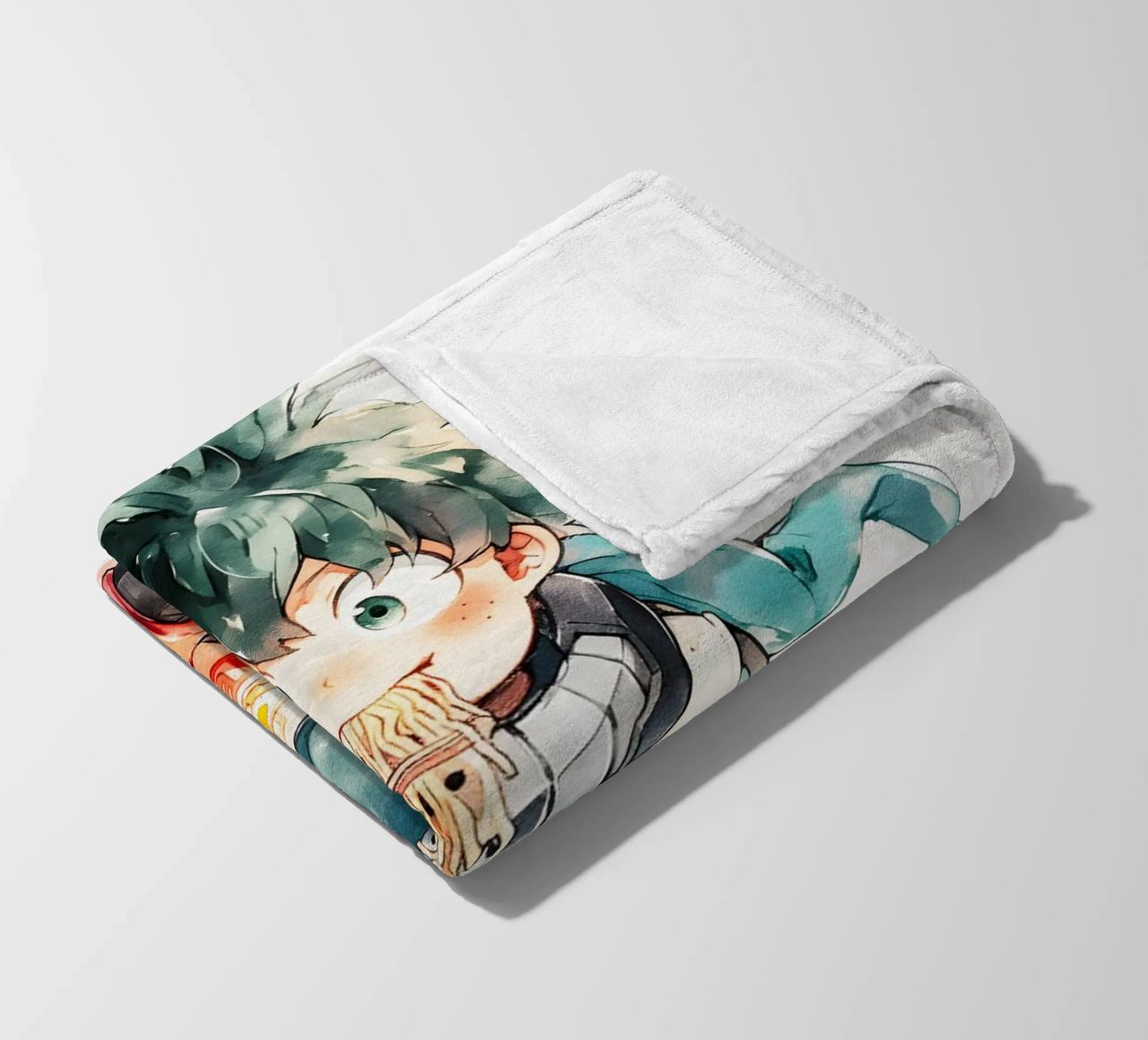 Midoriya Izuku from My Hero Academia Ramen fleece blanket by CreativeStudio