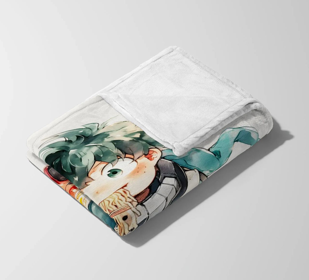 Midoriya Izuku from My Hero Academia Ramen fleece blanket by CreativeStudio