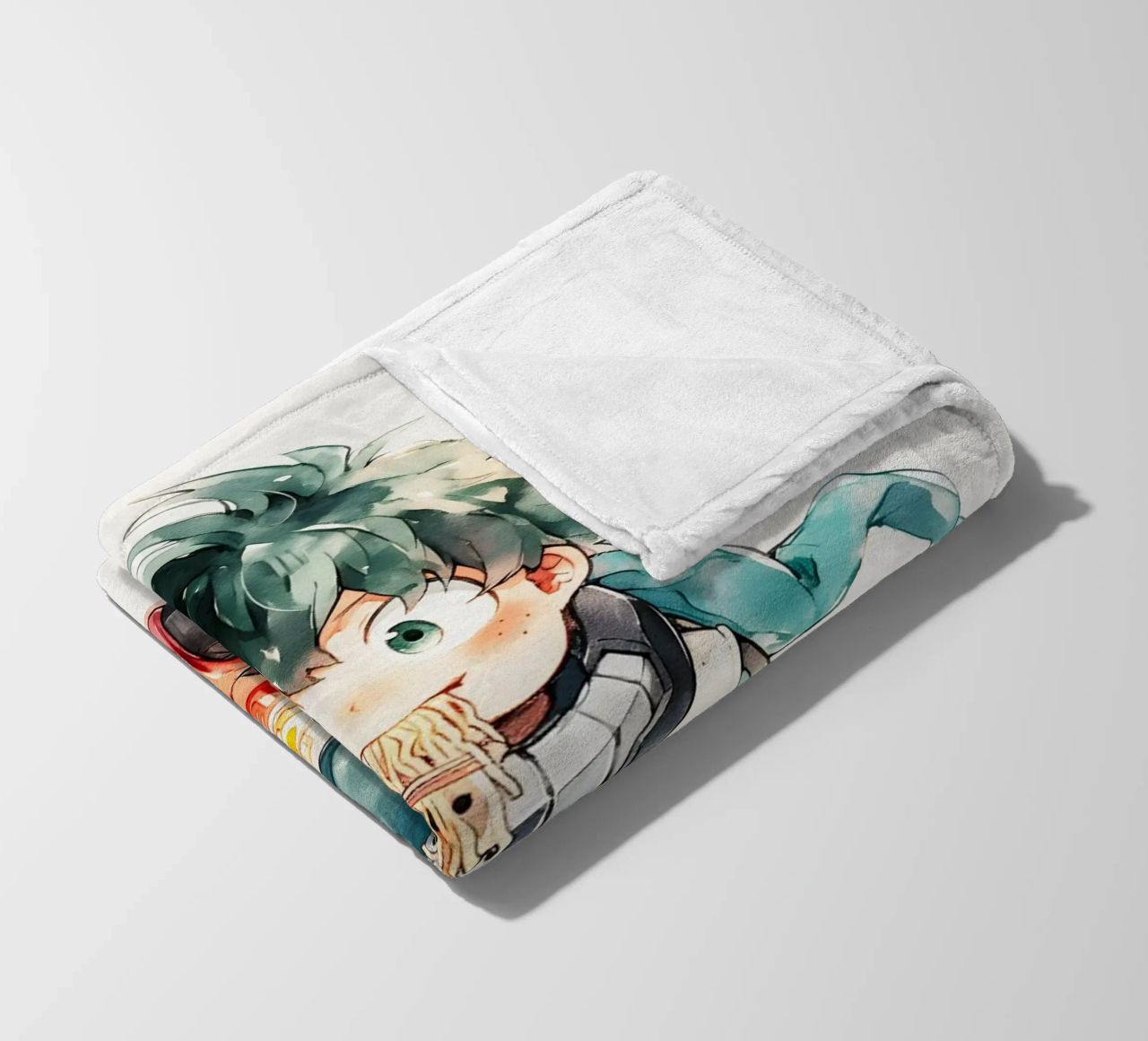 Midoriya Izuku from My Hero Academia Ramen fleece blanket by CreativeStudio