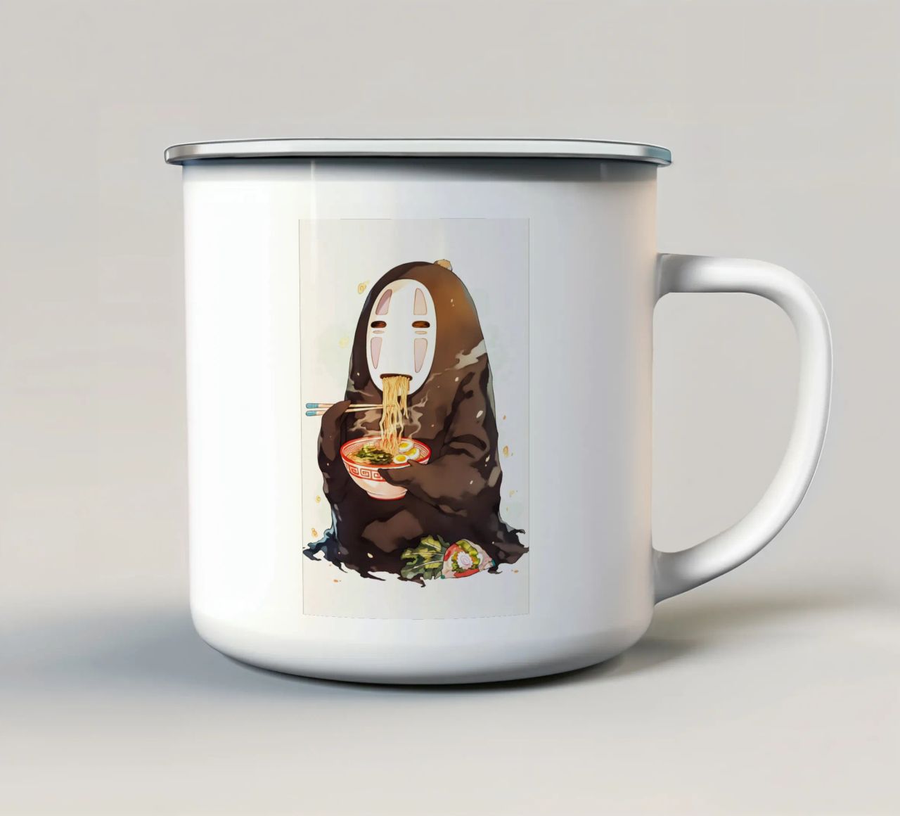 No Face From Spirited Away Ramen tazza in smalto da CreativeStudio