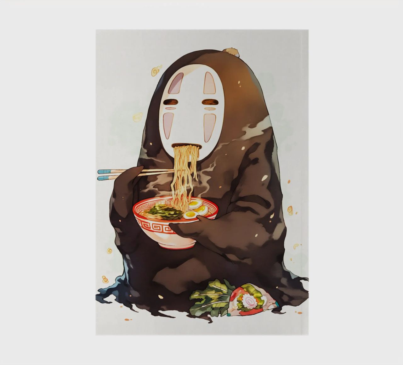 No Face From Spirited Away Ramen notebook by CreativeStudio