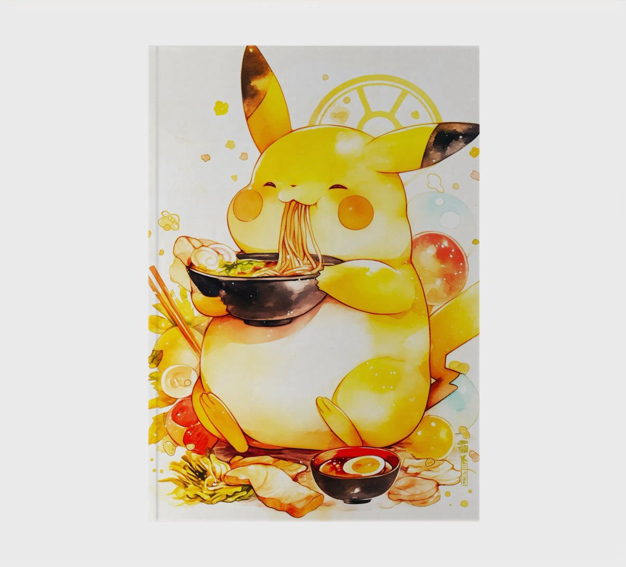 Pikachu From Pokemon Ramen notebook by CreativeStudio