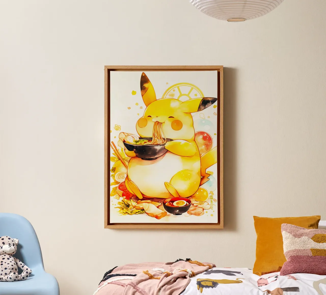Pikachu From Pokemon Ramen tela da CreativeStudio