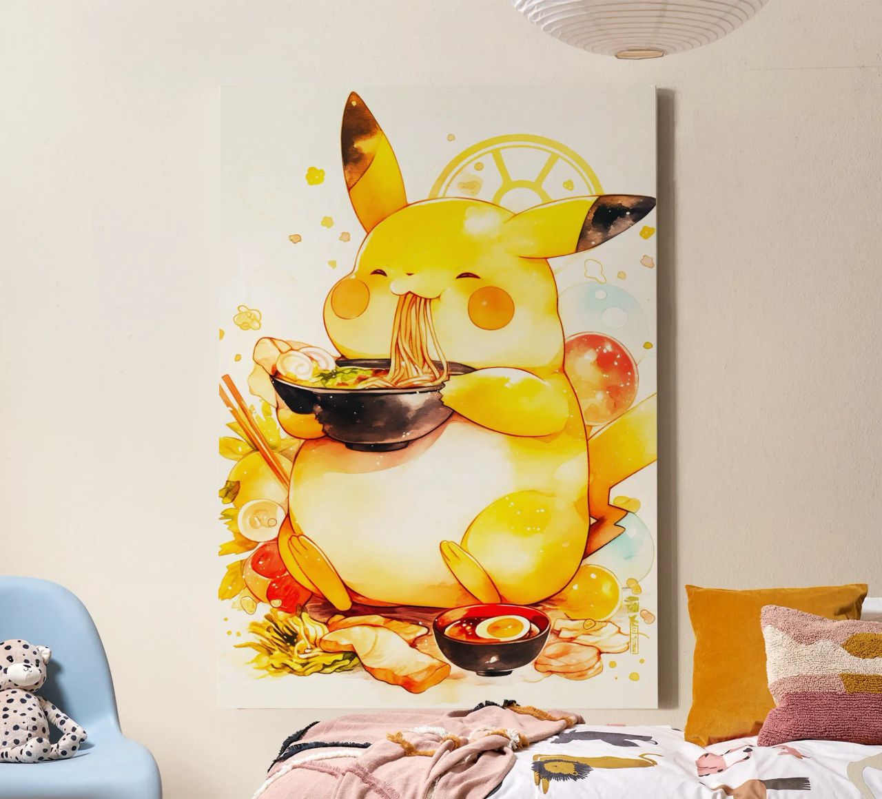 Pikachu From Pokemon Ramen canvas by CreativeStudio