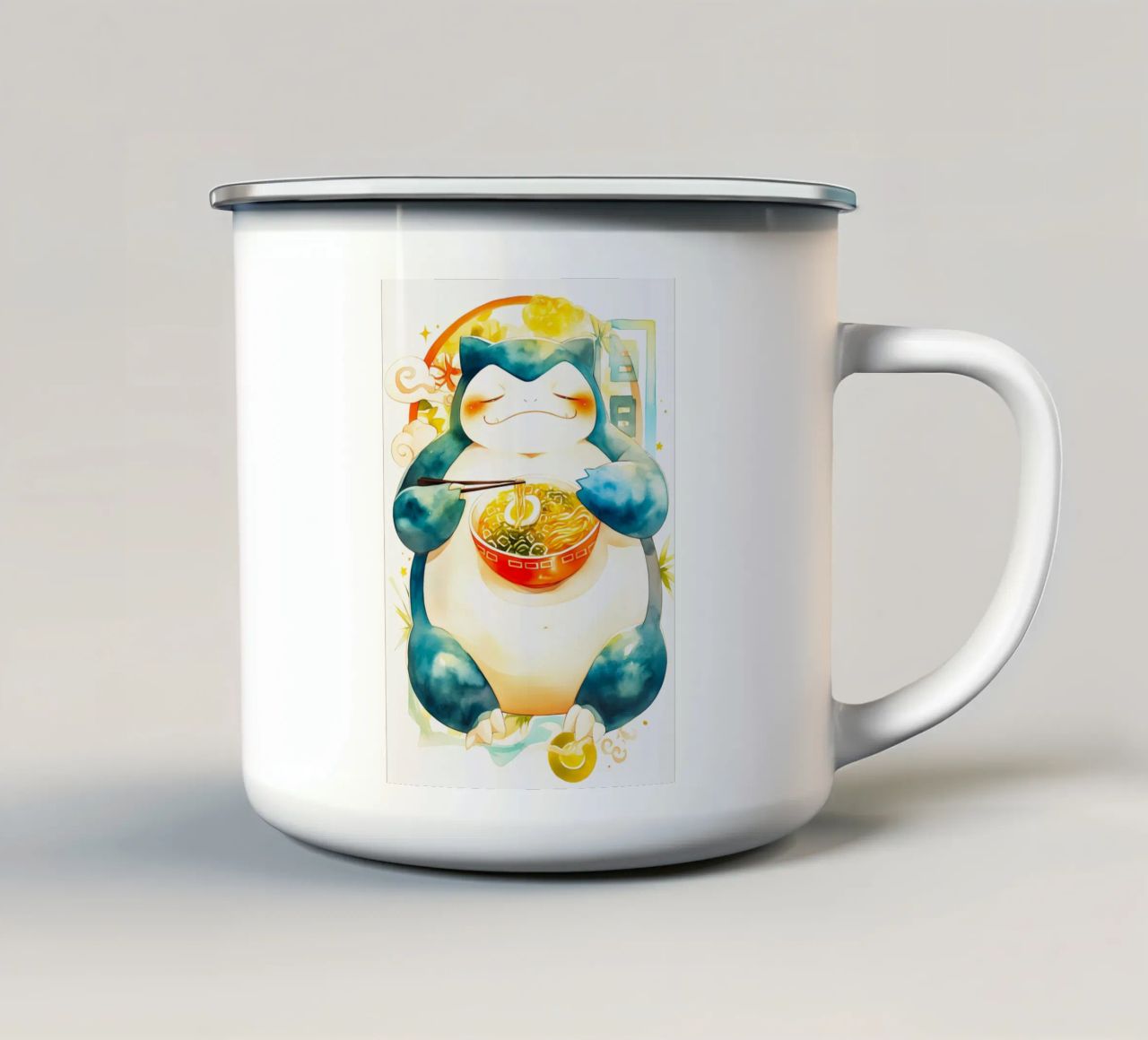 Snorlax From Pokemon Ramen tazza in smalto da CreativeStudio
