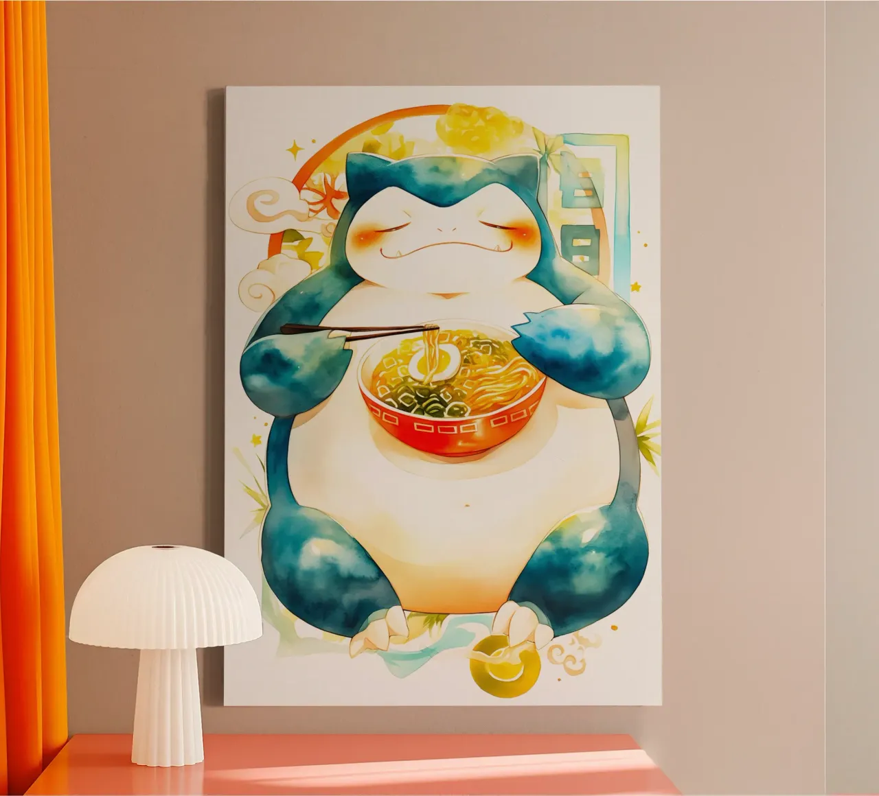 Snorlax From Pokemon Ramen tela da CreativeStudio