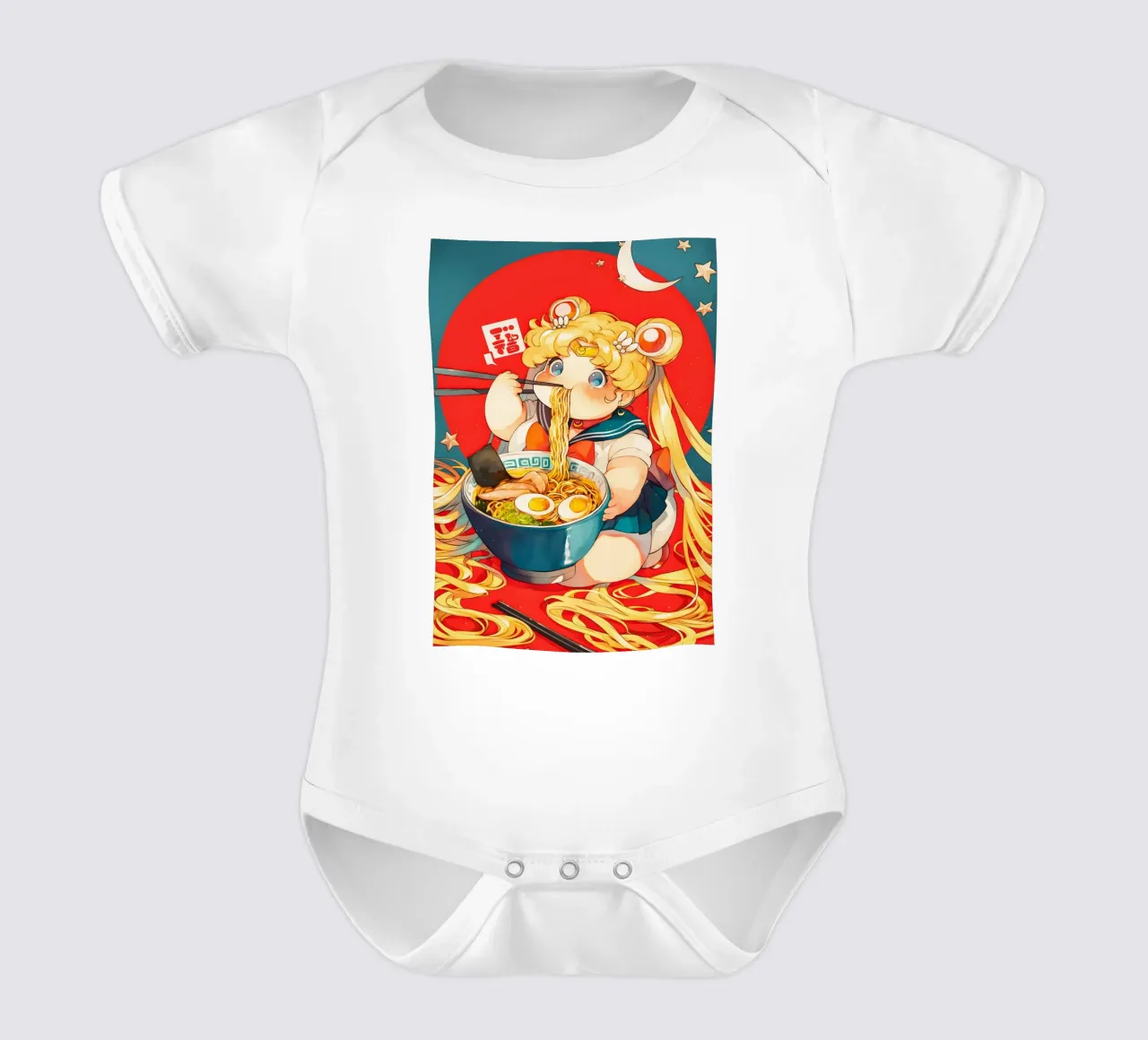 Usagi Tsukino from Sailor Moon Ramen body neonato maniche corte da CreativeStudio