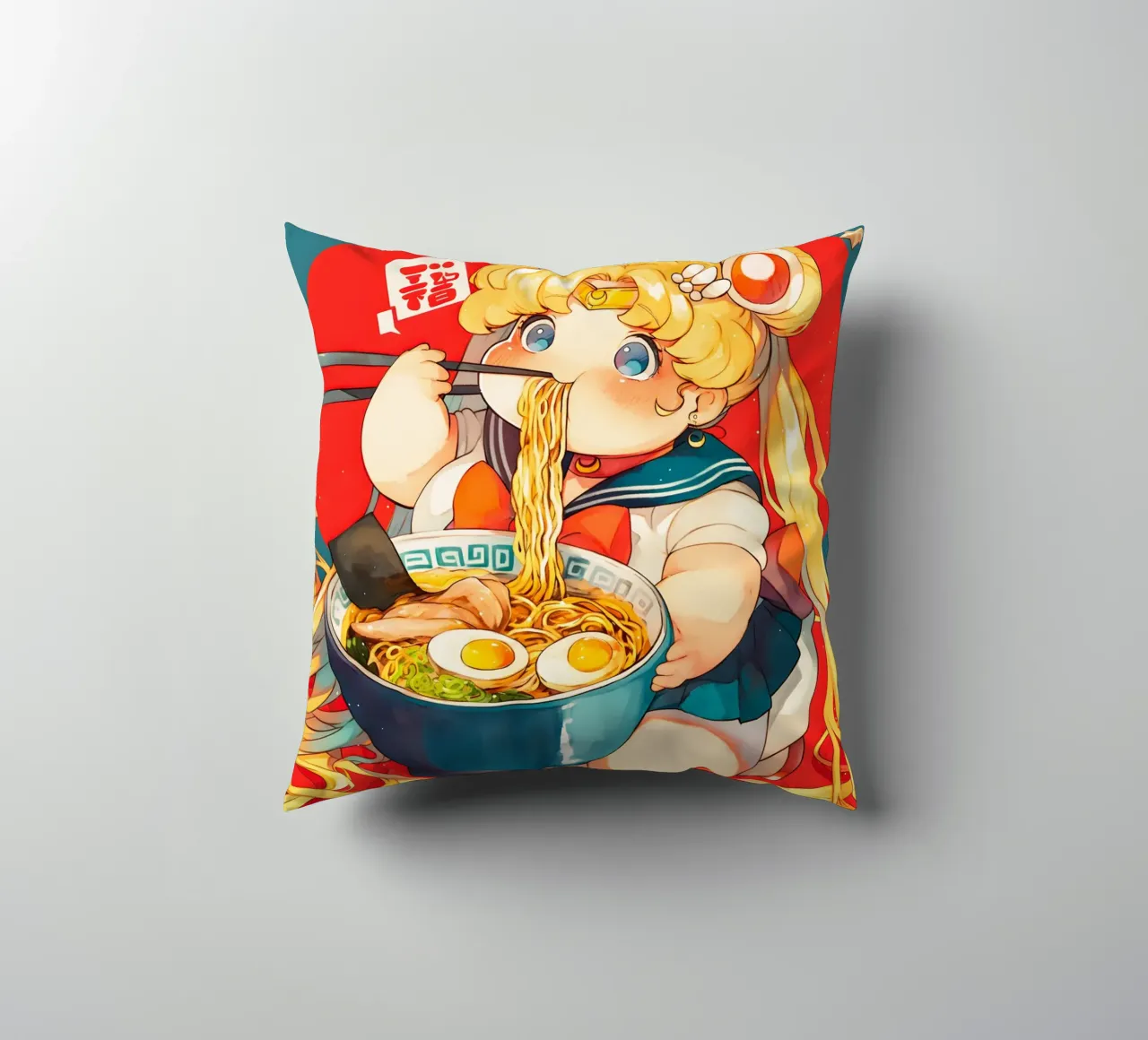 Usagi Tsukino from Sailor Moon Ramen cuscino da CreativeStudio