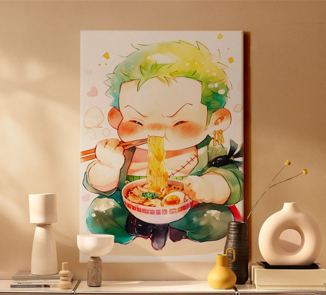Zoro From One Piece Ramen canvas by CreativeStudio