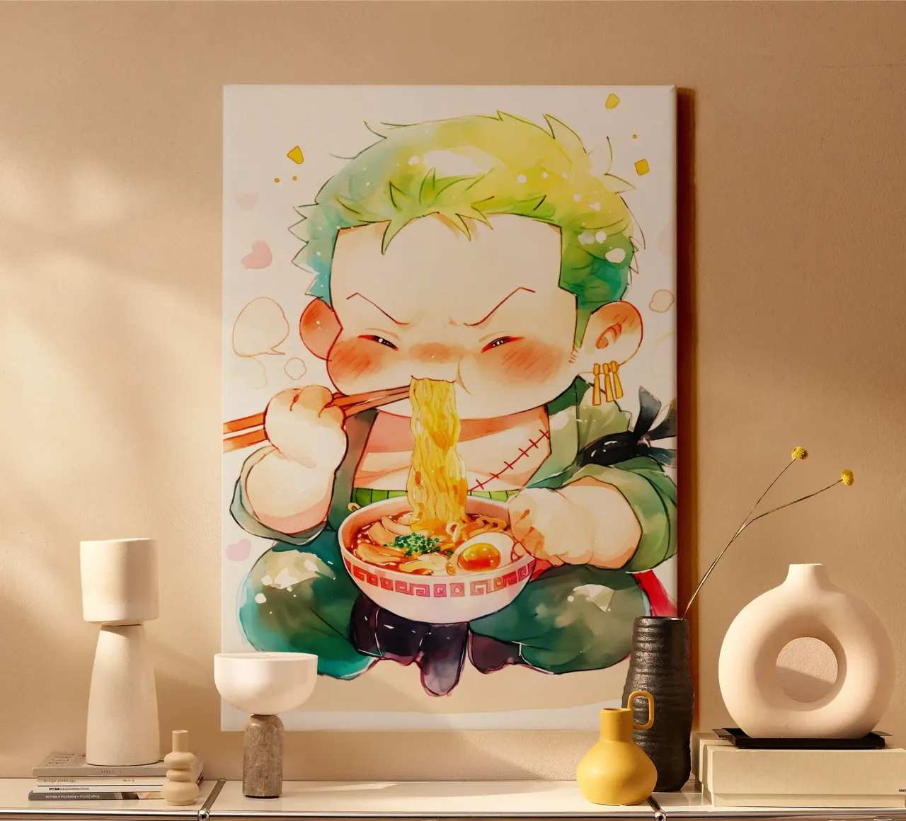Zoro From One Piece Ramen tela da CreativeStudio