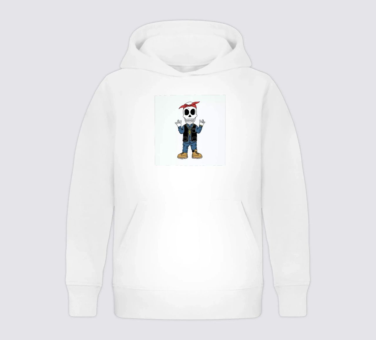 West Coast Skull felpa bambino con cappuccio da Zhi Yun Zhang