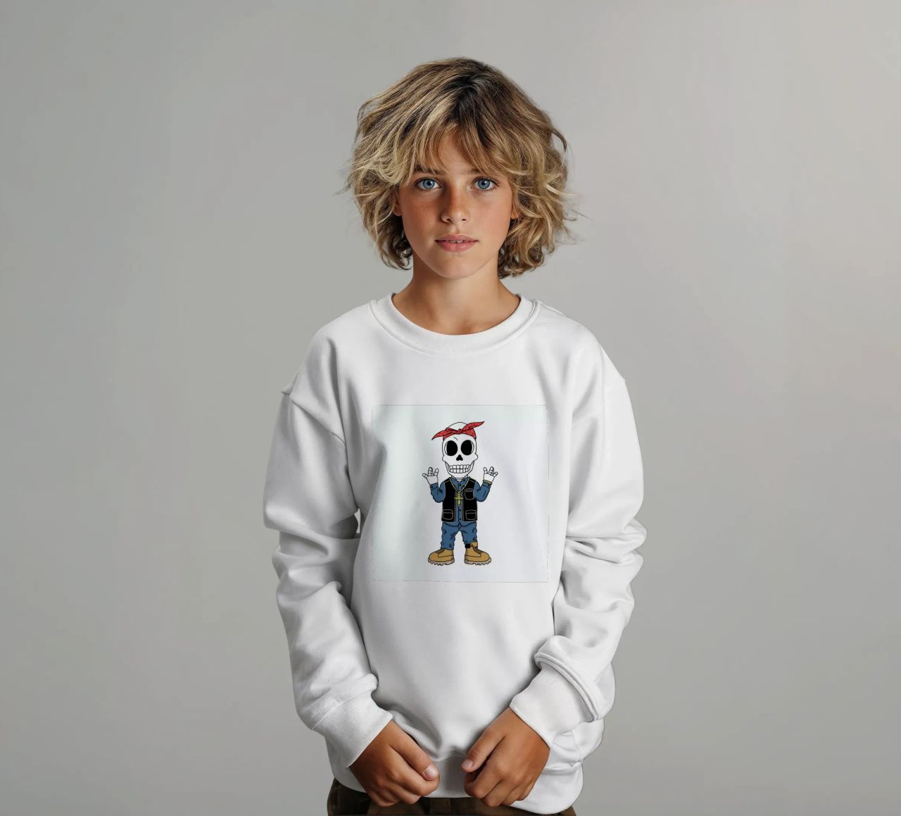 West Coast Skull sudadera para niño de Zhi Yun Zhang