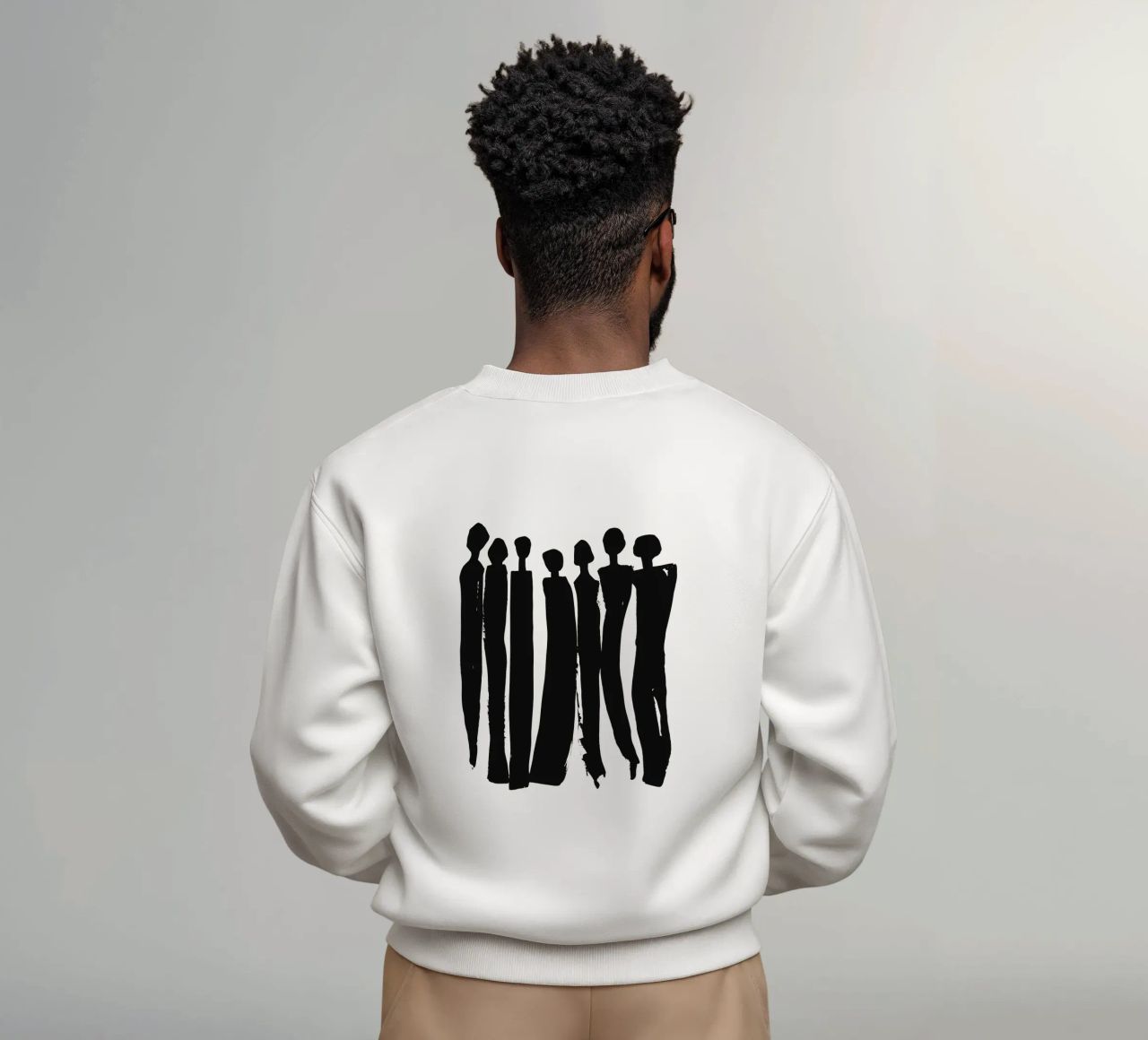 L'unité en silhouettes - Art de groupe minimaliste sweat de Kunst und Kontrast