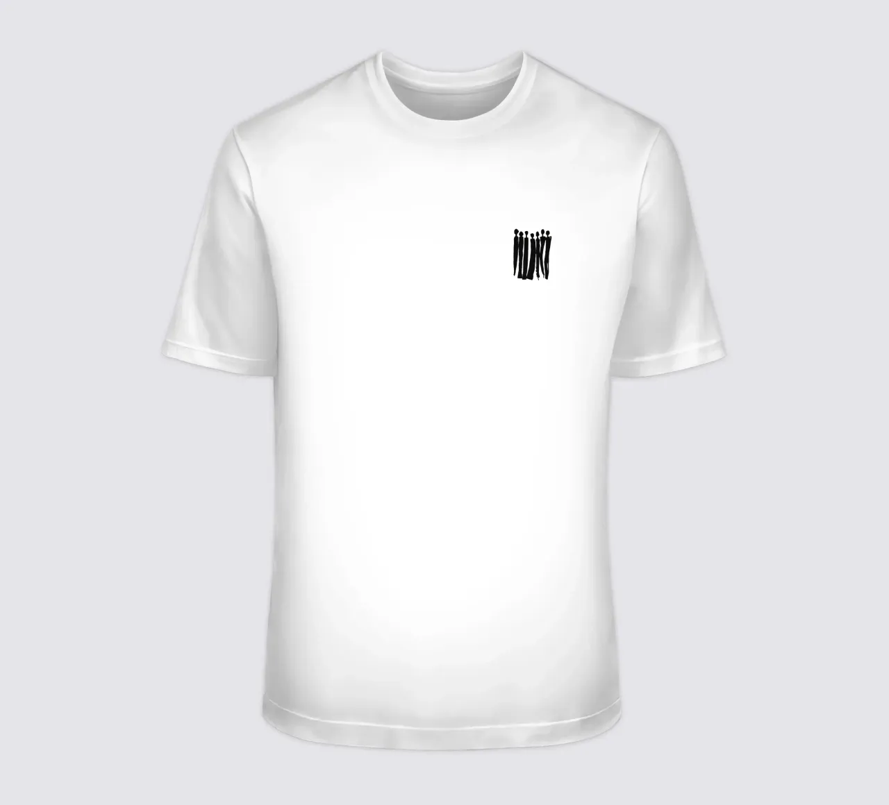 Unity in Silhouettes – Minimalist Group Art t-shirt by Kunst und Kontrast