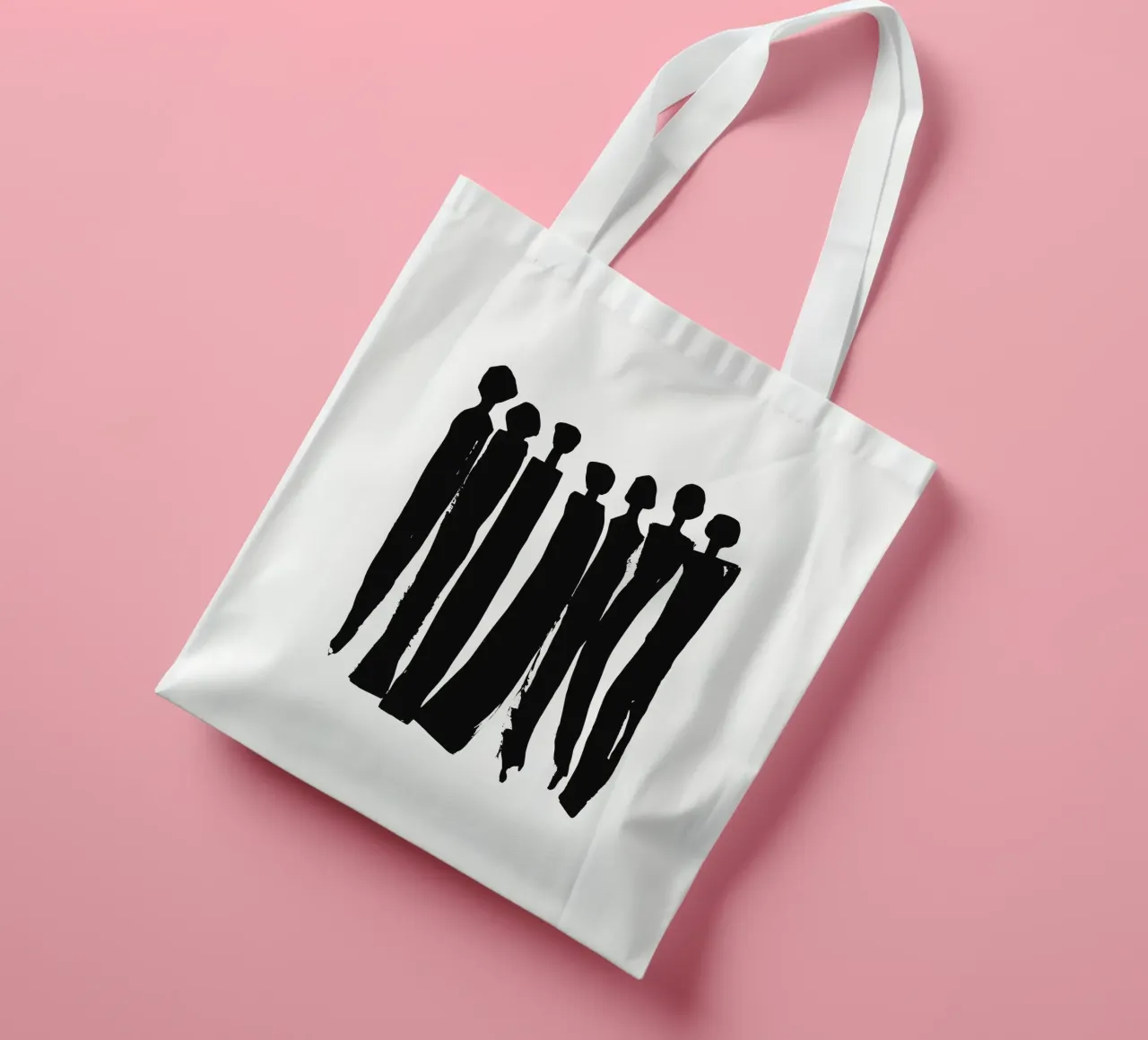 Unity in Silhouettes – Minimalist Group Art tote bag by Kunst und Kontrast