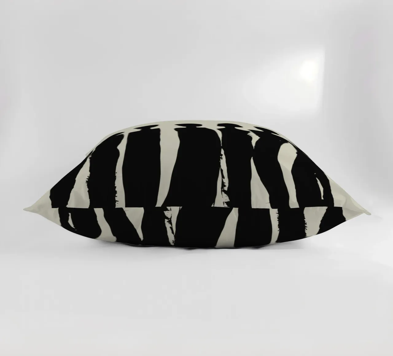 Unity in Silhouettes – Minimalist Group Art decorative cushion by Kunst und Kontrast
