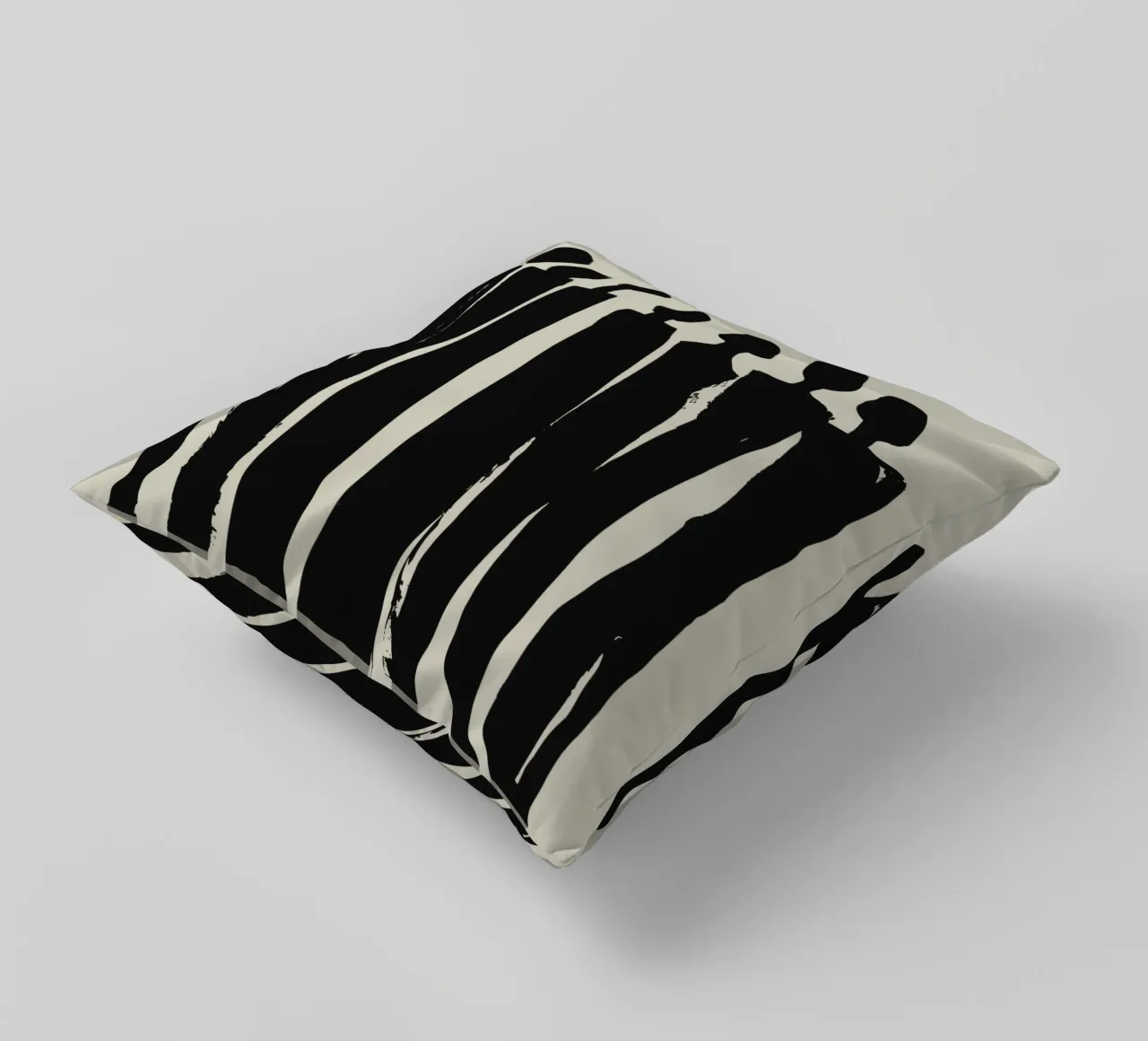 Unity in Silhouettes – Minimalist Group Art decorative cushion by Kunst und Kontrast