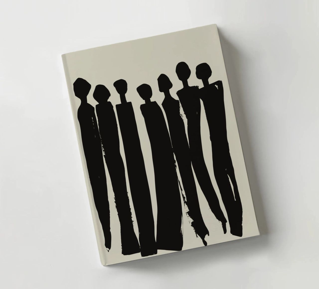 Unity in Silhouettes – Minimalist Group Art notebook by Kunst und Kontrast