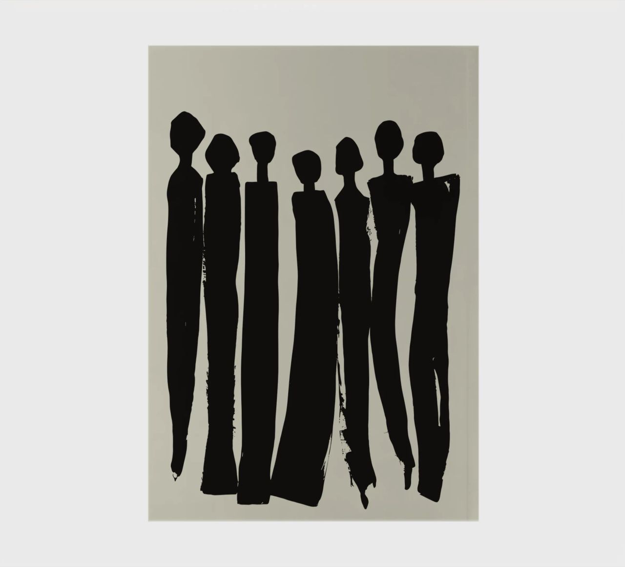 Unity in Silhouettes – Minimalist Group Art notebook by Kunst und Kontrast