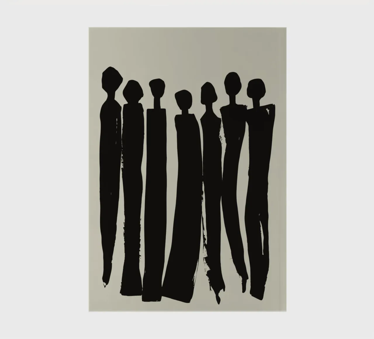 L'unité en silhouettes - Art de groupe minimaliste carnet de notes de Kunst und Kontrast