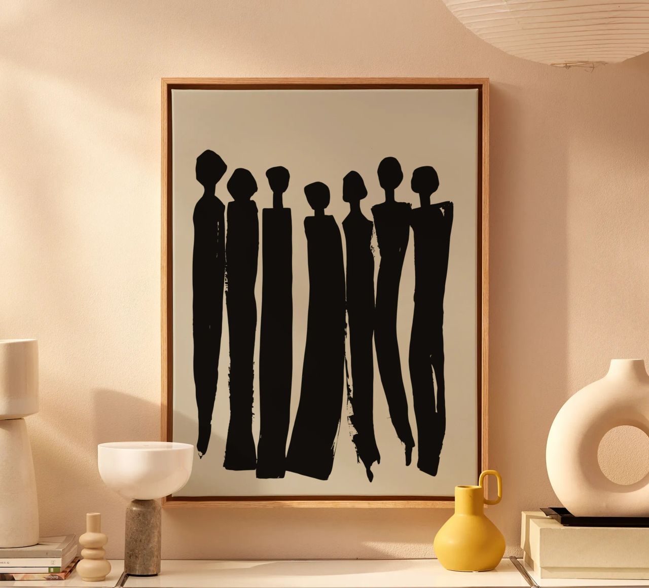 Unity in Silhouettes – Minimalist Group Art canvas by Kunst und Kontrast