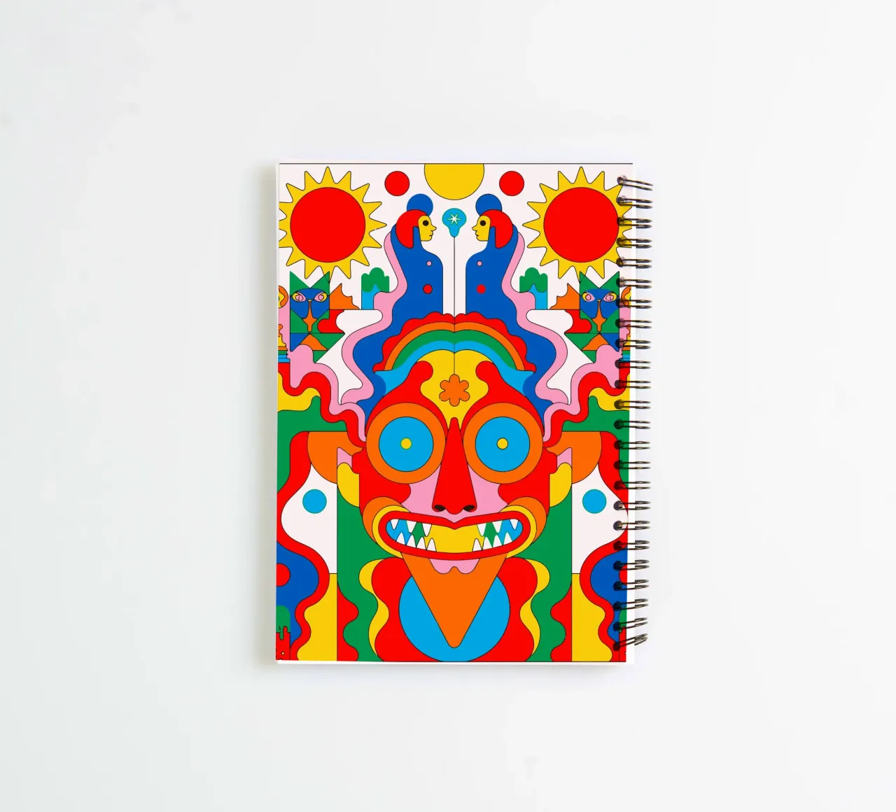 Tribal Colorful Folklore Art spiral notebook by Signorino