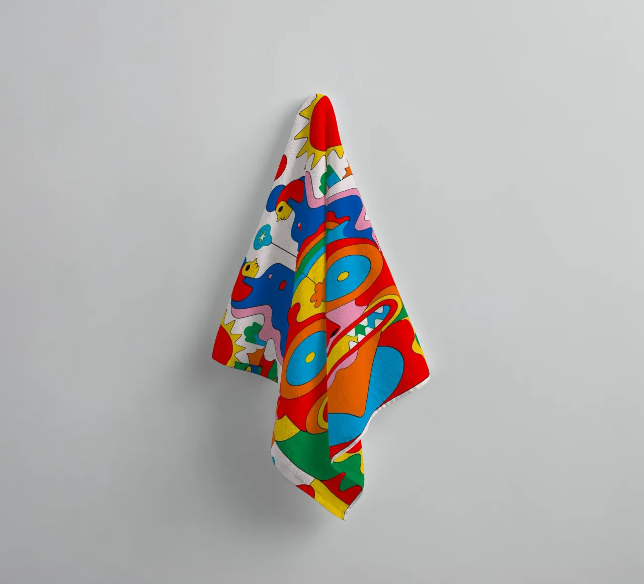 Art folklorique tribal et coloré serviette de bain de Signorino
