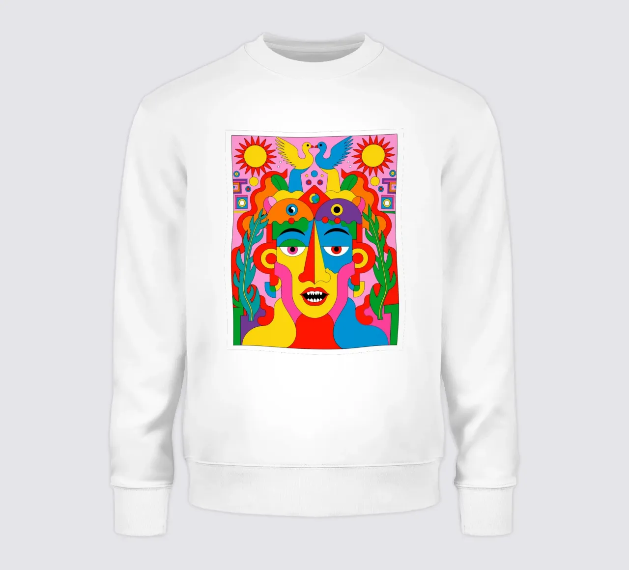 Abstract Tribal  Colorful Portrait felpa da Signorino