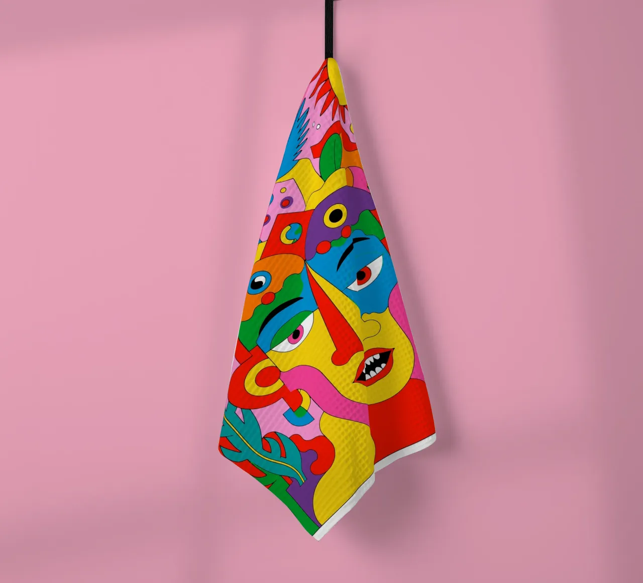 Abstract Tribal  Colorful Portrait canovaccio da cucina da Signorino