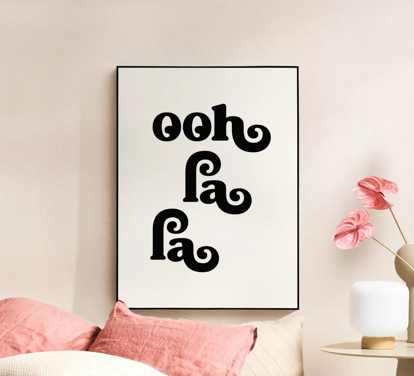 O la la quote plexiglass da Paigaam Studio