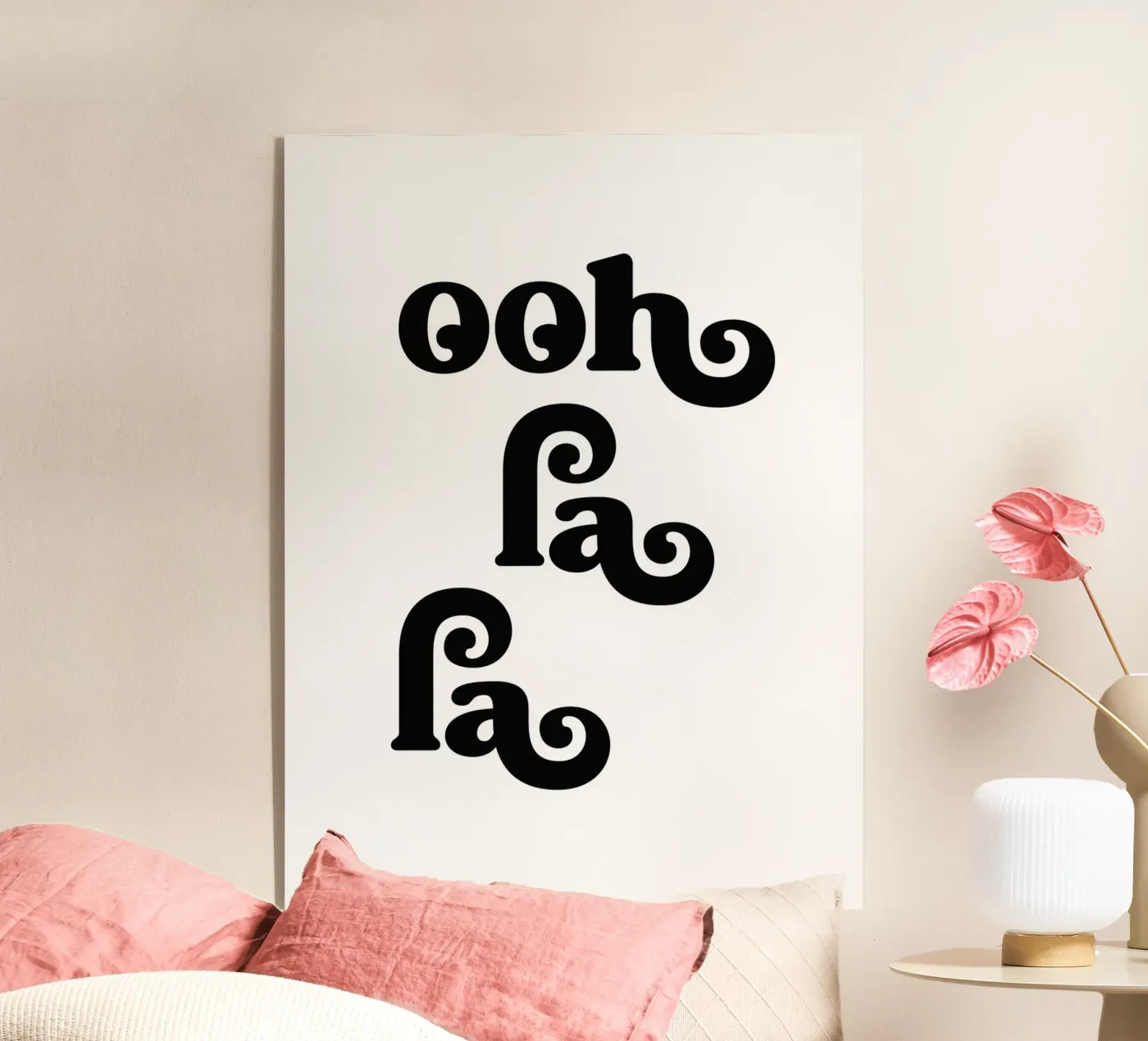 O la la quote plexiglass da Paigaam Studio