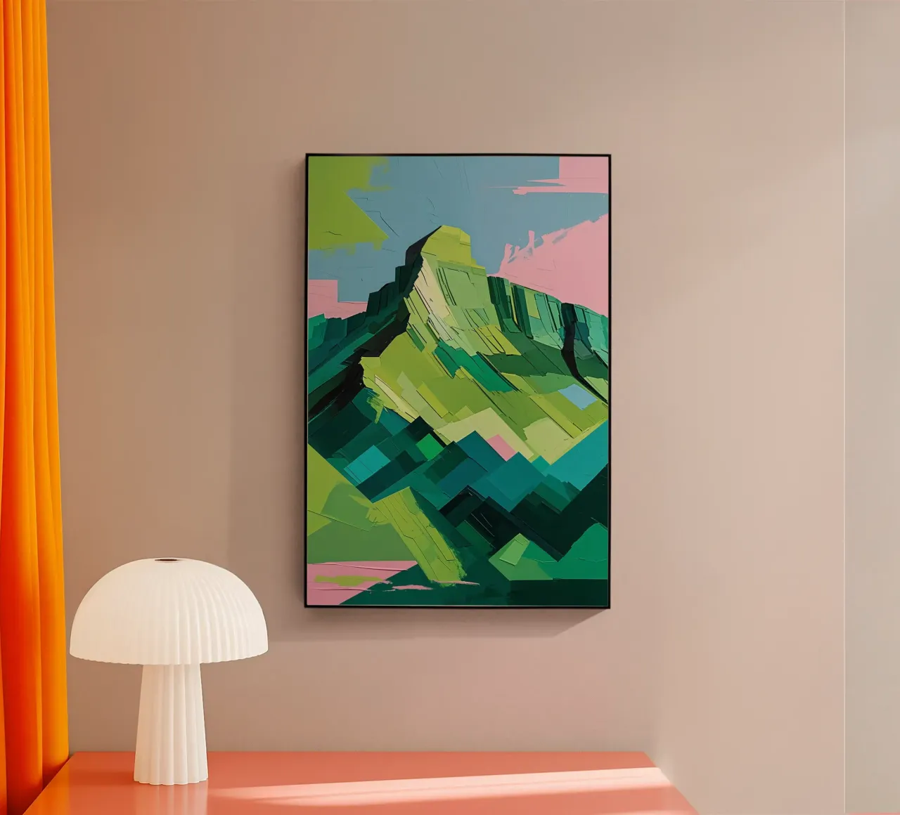 Geometric Peak with Pastel Tones plexiglass da AlbertKlee