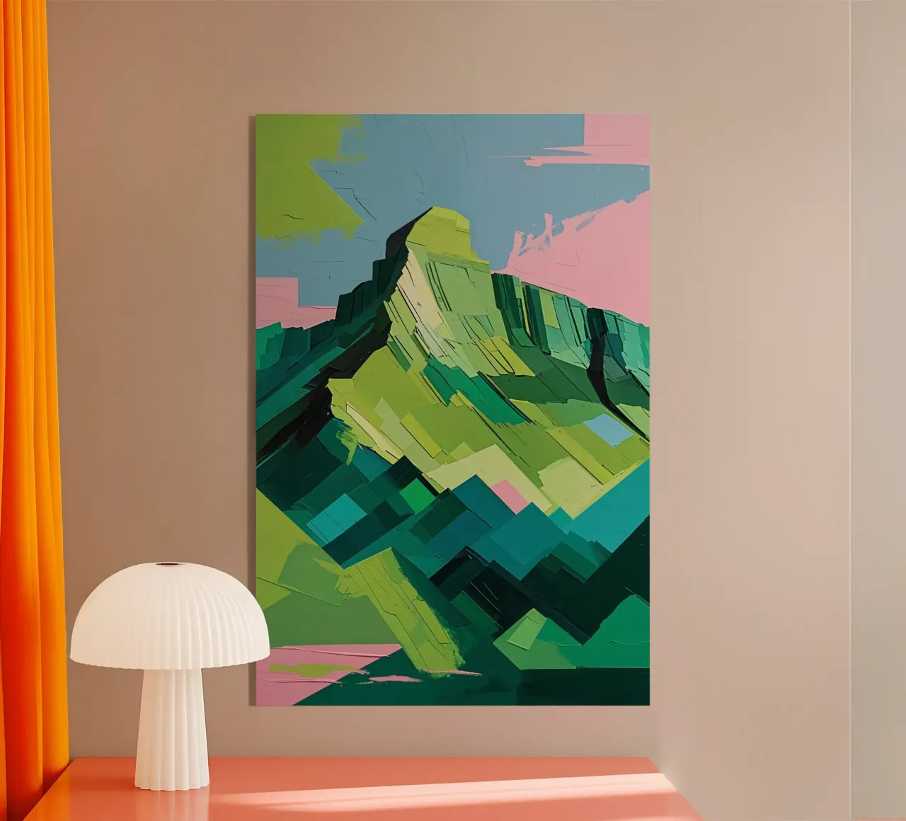 Geometric Peak with Pastel Tones plexiglass da AlbertKlee