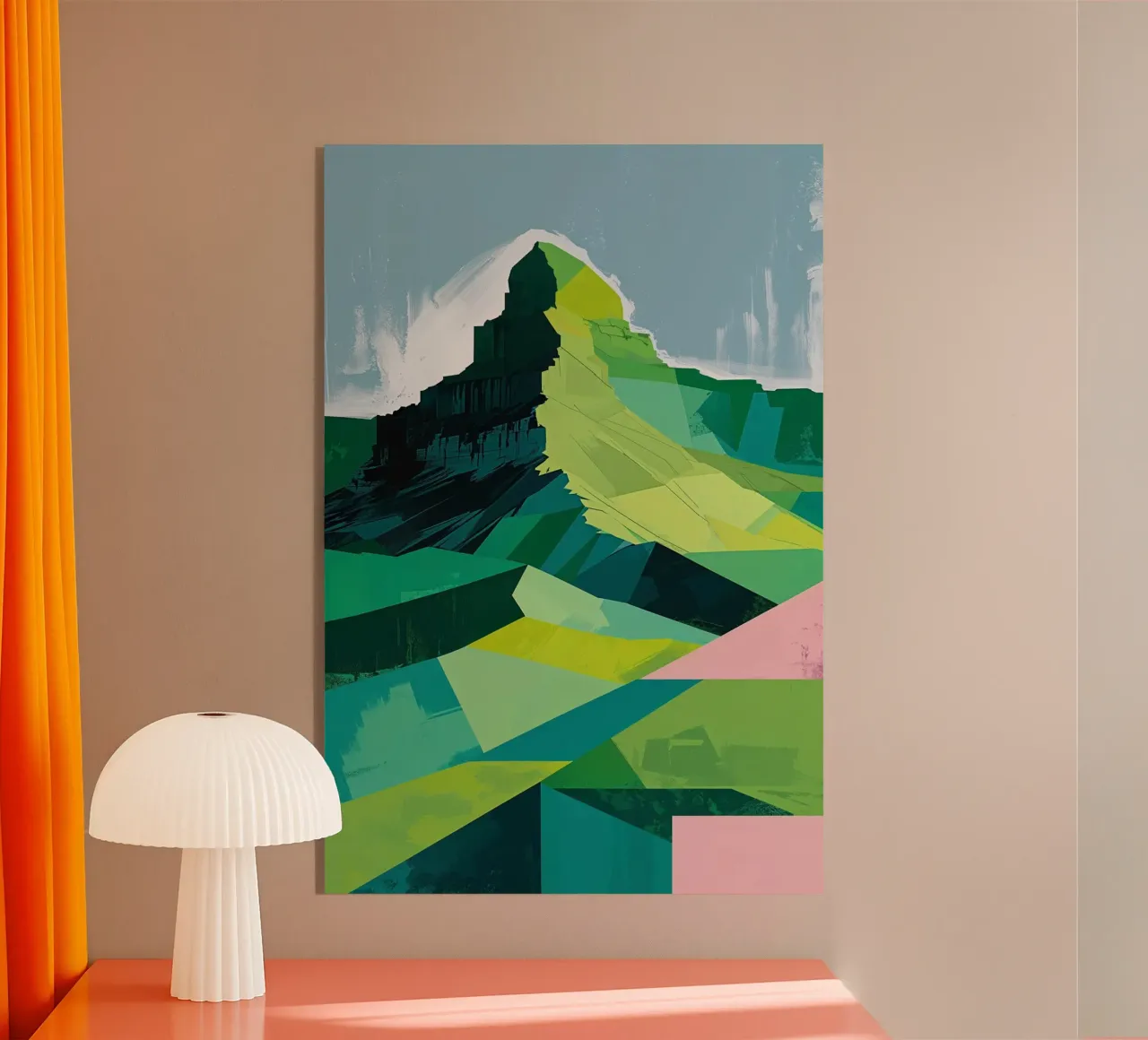 Vivid Abstract Mountain Composition plexiglass da AlbertKlee